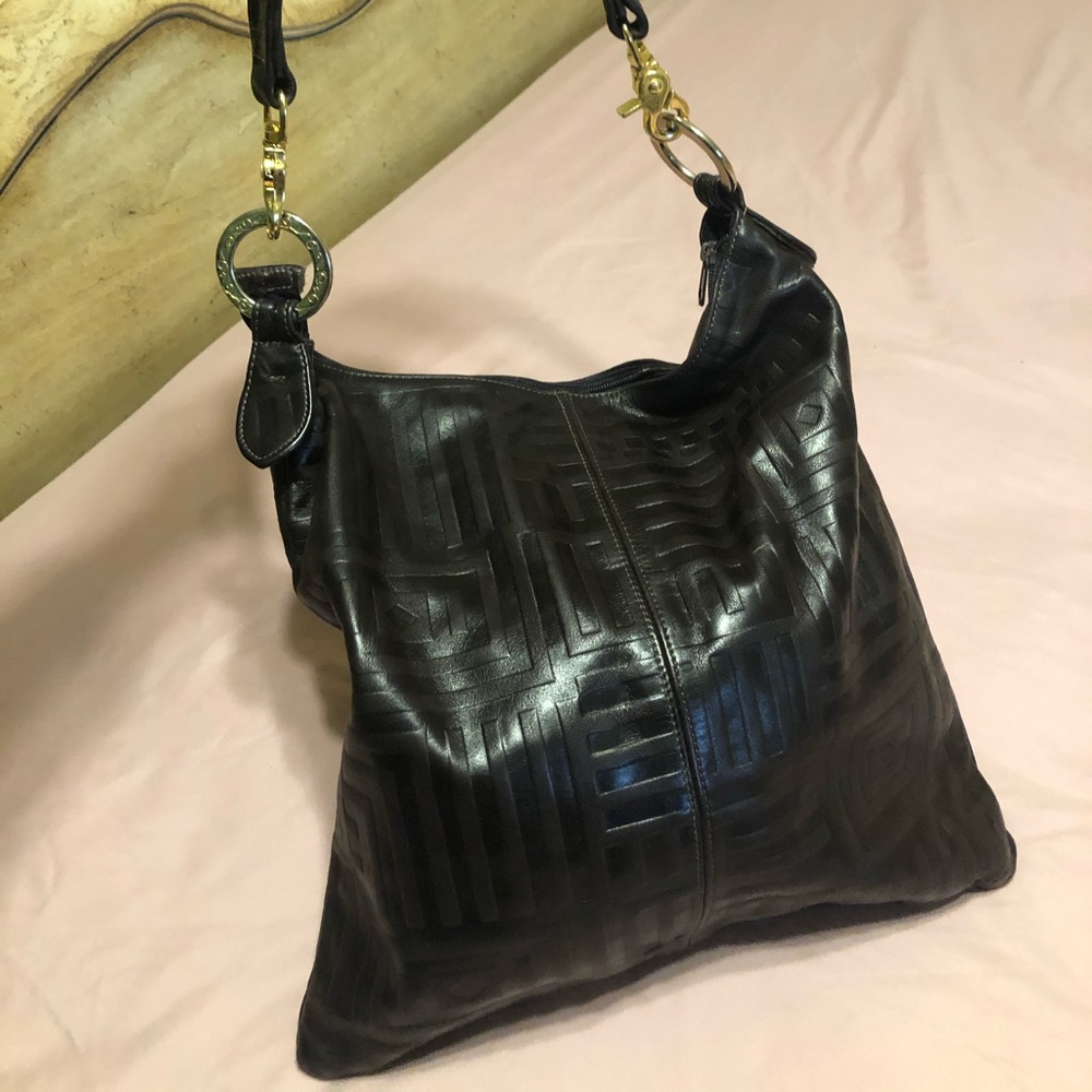 Brown leather large bag